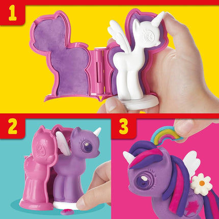Juego de Play-Doh Make 'n Style Ponies, figuras de My Little Pony, 9 colores, kit de manualidades para niños, juguetes preescolares, para niñas y niños, edades de 3+ años (Exclusivo de Amazon)