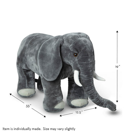 Melissa & Doug Elefante Gigante - Animal de Peluche Realista (más de 90 cm de largo)