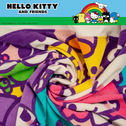 Hello Kitty et ses amis - Peignoir de bain/piscine/plage à capuche en coton éponge ultra doux pour enfant, 61 x 127 cm (produit sous licence officielle) par Franco