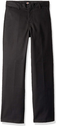 Dickies Boys' Big Flex Waist Flat Front Pants, Bla