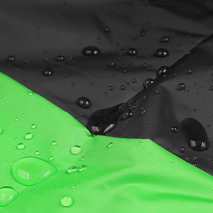 uxcell XXXL 190T Black Green Motorcycle Cover Waterproof UV Protection