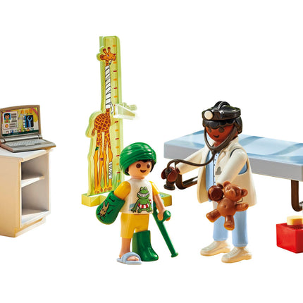 Playmobil 71619 Action Heroes: Pediatrician with teddy bear, treatment for the little ones, made from over 80% recycled and bio-based materials, detailed play sets suitable for children ages 4+