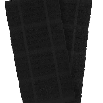 All-Clad Textiles Kitchen Towel, Cotton, Black, Solid-2 Pack