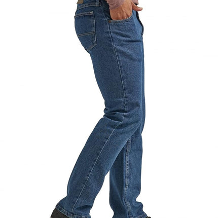 Wrangler Authentics Men's Classic 5-Pocket Regular Fit Flex Jean, Dark Stonewash Flex, 30W / 30L