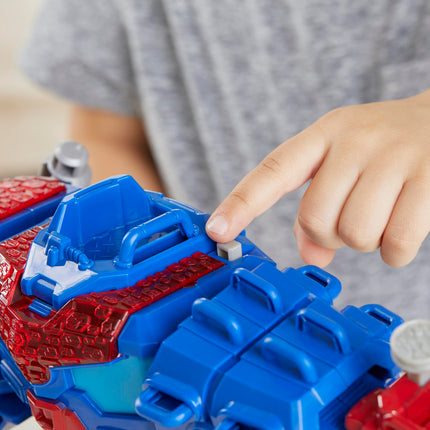 Transformers Aventuras Dinobot Optimus Prime T-Rex Juguete transformable con luces y sonidos, figura de acción de más de 22 cm, a partir de 3 años