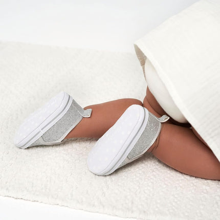 Gerber Unisex-Bebé Recién Nacido Niño Pequeño Niño y Niña Zapatilla Sin Cordones Calzado de Cuna, Azul Marino, 6 Talla Bebé