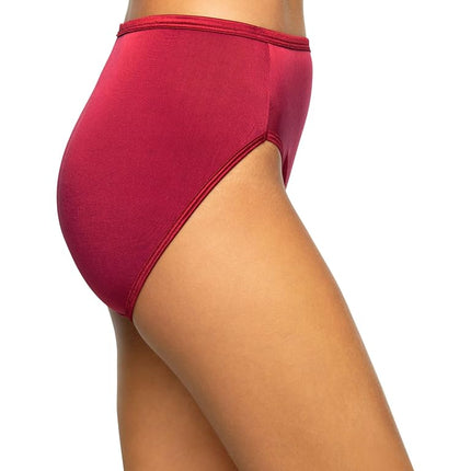 Vanity Fair Women's My Favorite Pants Illumination Hi-Cut Brief #13108, Gallahad Red, 6