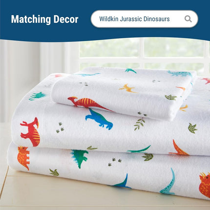 Wildkin Kids 100% Cotton Flannel Pillowcase – Soft, Breathable & Standard Size - Jurassic Dinosaurs