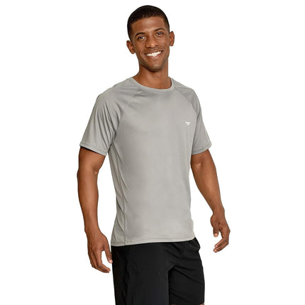 Speedo Men's Uv Swim Shirt Short Sleeve Regular Fit Solid