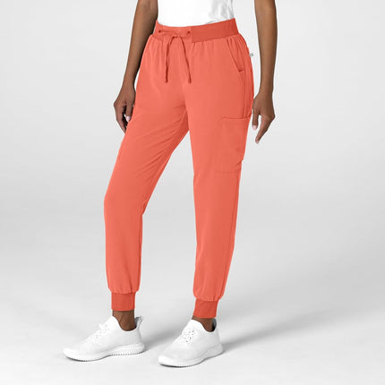 WonderWink Women's Jogger Utility Scrub Pant, Sugar Coral, Small