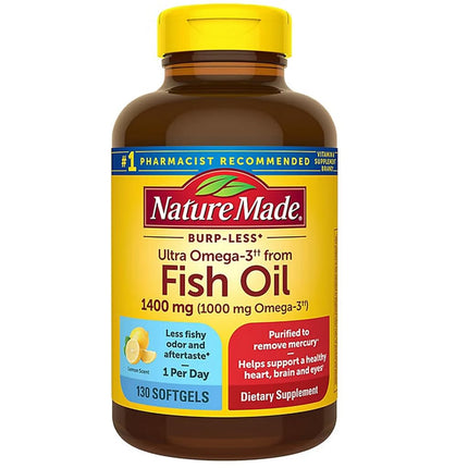 Nature Made Ultra Omega-3 Burpless Fish Oil 1400 m