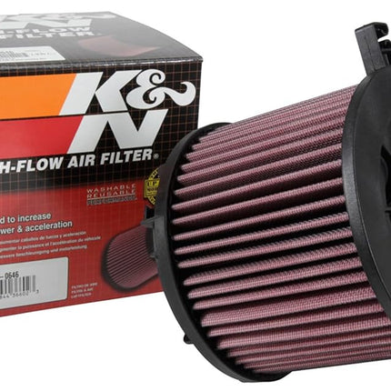 K&N Replacement air filter compatible with Audi A4 (B9) 1.4 & 2.0 incl. Allroad & Quattro / A5 2.0 F5 / Q5 / S4 249&252 pk 2015- (E-0646) , Red
