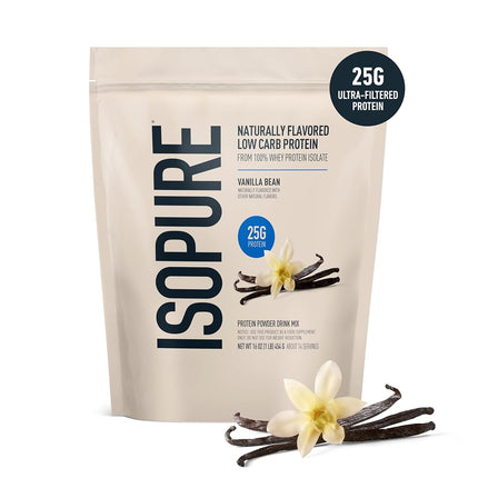 Isopure Protein Powder, Natural Tahitian Vanilla, 1 Pound