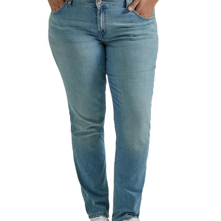 Lee Women's Regular Fit Straight Jeans, Anchor, 16W L