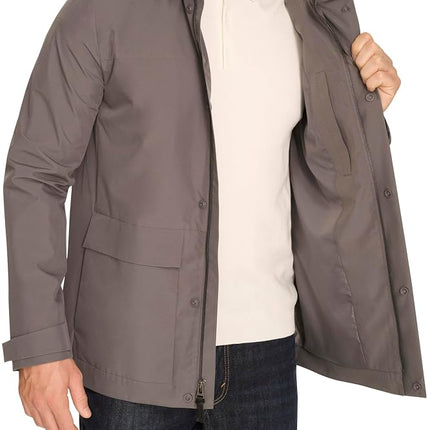 Veste parka à manches courtes Cole Haan pour homme, Gris, XXL