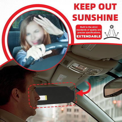 HECASA Sun Visor Compatible with 1997-2004 Chevrolet Corvette C5 Replacement for 10442033 10442034 Sunstrip for Car Sun Shades with LED Lights Black