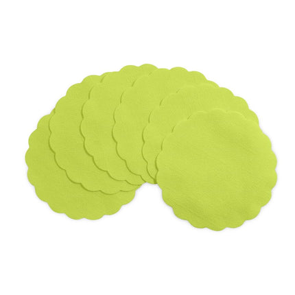 Disposable Kiwi Paper Coasters for Drinks, 3.5 Inc