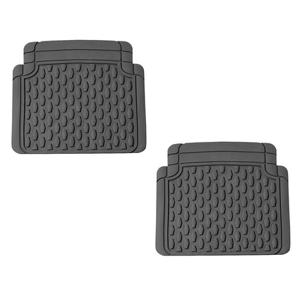 FH Group Automotive Floor Mats - Heavy-Duty Rubber Floor Mats for Cars, Universal Fit Full Set, ClimaProof Floor Mats, Trimmable Floor Mats For Most Sedan, SUV, Truck Floor Mats Gray