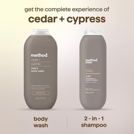 Method Men Body Wash Cedar Cypress 18 fl oz 532 ml