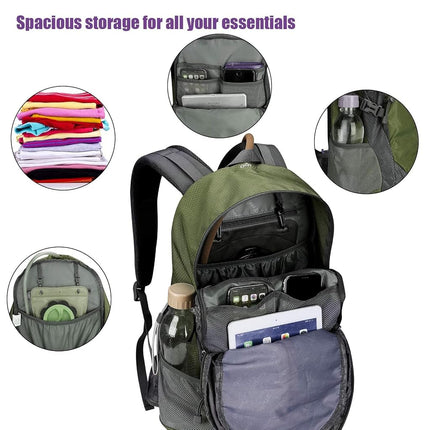 G4Free 35L Hiking Backpack Water Resistant Outdoor Sports Travel Daypack Lightweight with Rain Cover for Women Men