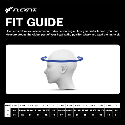 Flexfit Men's Cotton Twill Fitted Cap Baseball, Blue, L-XL