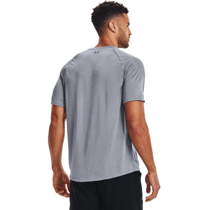 Under Armour Men's Tech 2.0 V-neck Short-sleeve T-shirt Short Sleeve, Steel (035 Black, 3XL Tall UK