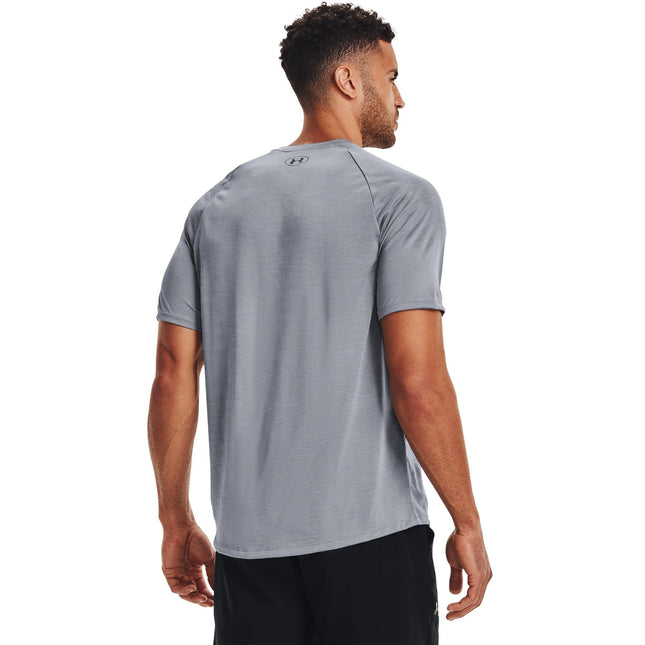Under Armour Men's Tech 2.0 V-neck Short-sleeve T-shirt Short Sleeve, Steel (035 Black, 3XL Tall UK