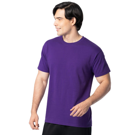 Camisetas de algodón Eversoft para hombre Fruit of the Loom (S-4XL), cuello redondo - paquete de 2 - morado, extragrande