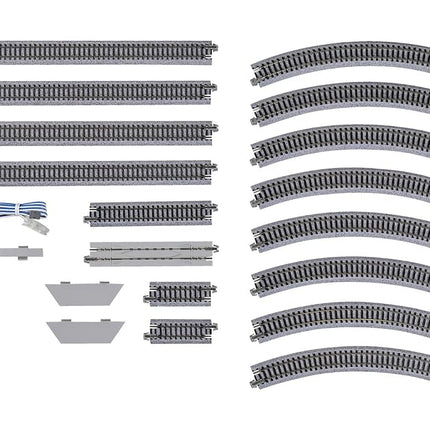 Kato N Gauge Inner Double Wire Endless Set Railway Model (11'' Radius, N Scale Track Set, Hobby Train Tracks, One Size, Metal and Plastic, N)