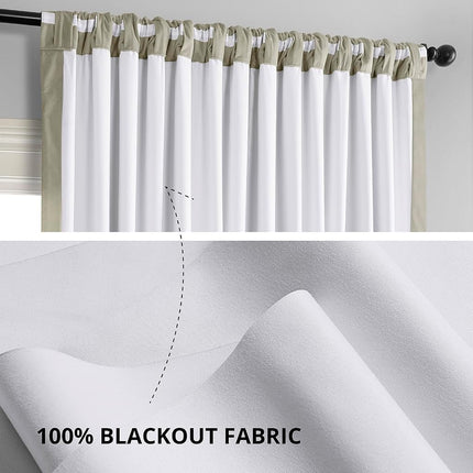 HPD Half Price Drapes Extra Wide Signature Velvet 84 Inch Long 1 Panel, 4-Pass Hotel Lined Window Thermal Blackout Curtains for Bedroom 100W x 84L, Cool Beige, 100" W x 84" L (Pack of 1)