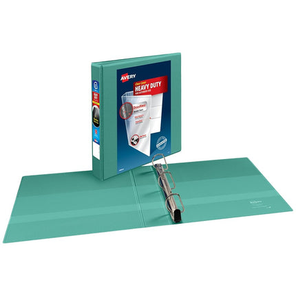 Avery Heavy-Duty View 3 Ring Binder, 1.5 Inch EZD Rings, Great for Portfolio Binders, Office Binders, School Notebook Binders, and More, 4 Mint Binders (4-Pack of 79271)