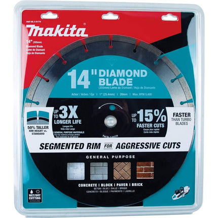 Makita E-01719 Lame diamantée 14 po, segmentée, usage général