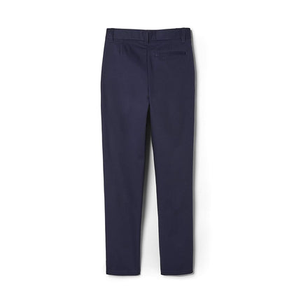 French Toast Boys' Relaxed Fit Twill Pant with Adjustable Waist, Navy, 7