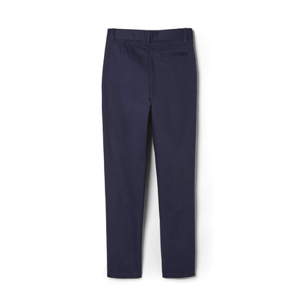 Pantalon en sergé coupe décontractée French Toast pour garçons avec taille ajustable, marine, 8