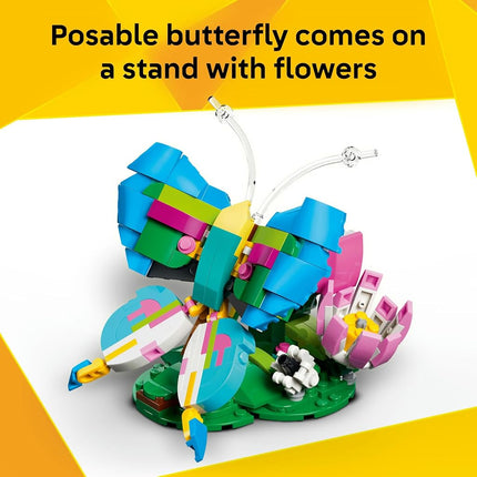 LEGO® Creator 3 in 1 Wild Animals: Colourful Hummingbird 31384 Nature Decor - Building Set with 3 Options, Hummingbird, Butterfly or Fish - Animal Figures for Kids Aged 8+ - Toy for Girls and Boys