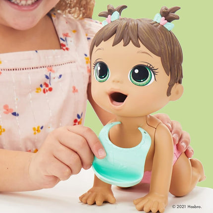 Baby Alive Lil' Snacks Doll - Eats & Poops, Snack-Themed 8-Inch Baby Doll, Brown Hair, Ages 3+