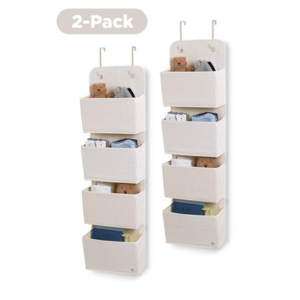 Delta Children GAP babyGap 2-Pack Over the Door Storage Organizer with 4 Pockets, Tan
