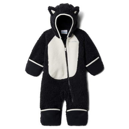 Columbia Youth Infant Foxy Baby Sherpa Bunting, Fleece romper, Black/Chalk, 6/12
