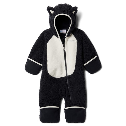 Columbia Youth Infant Foxy Baby Sherpa Bunting, Fleece romper, Black/Chalk, 18/24