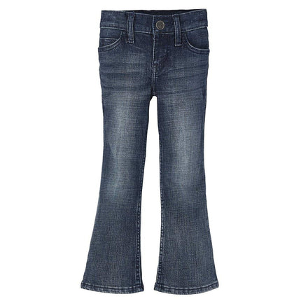Wrangler Girls' Stretch Boot Cut Jean, Mid Blue, 8