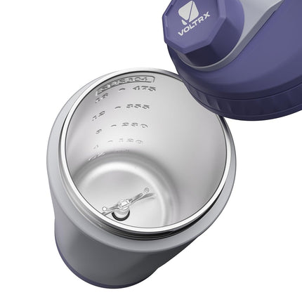 VOLTRX ChillMix Shaker Bottle Insulated Stainless Steel - USB C Rechargeable Electric Protein Shake Mixer, Shaker Cups for Protein Shakes and MealReplacement,(Misty Lilac)