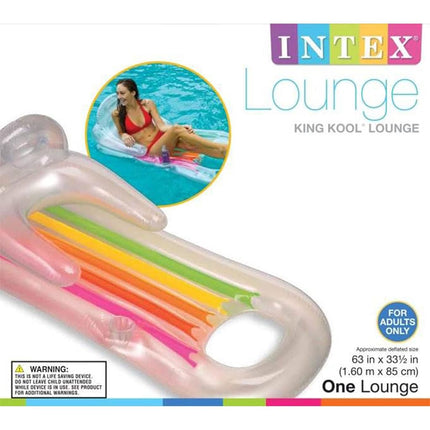 Intex Sit N Float Inflatable Lounge, 60" X 39", (Colors May Vary), 1 Pack
