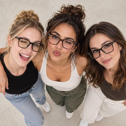 Blue Light Blocking Glasses, Blue Blocker Computer Glasses for Men Women, Anti Glare 400 UV & Eye Strain Fake Square Glasses, Tortoise + Black, 0.00X