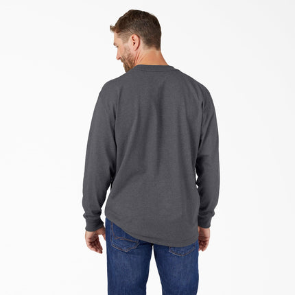 T-shirt ras du cou épais à manches longues Dickies pour homme grande taille, Rouge bordeaux chiné uni, 3XL-Grand