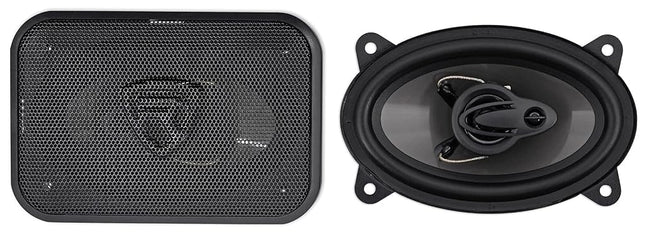 Pair Rockville RV46.3A 4x6 3-Way Car Speakers 500 Watts/70 Watts RMS CEA Rated