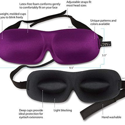 Bucky 40 Blinks No Pressure Printed Eye Mask for Travel & Sleep, Lattice, One Size