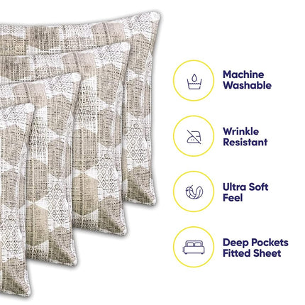 Sweet Home Collection King Size Bed Sheets - 6 Piece 1500 Supreme Collection Fine Brushed Microfiber Deep Pocket King Sheet Set Bedding - 2 Extra Pillow Cases, Monaco