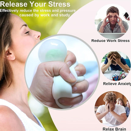 15pcs DIY Stress Ball Kit – Blank Skins with Air Pump & Expander Tool for Making Pressure Balls, Make Your Own Fidget Pressure Balls for Adults (15White)