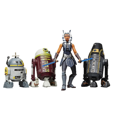 Star Wars The Vintage Collection L'Évasion de l'Ordre 66, The Clone Wars, Pack de 4 Figurines de Collection Ahsoka Tano & Droïdes de 9,5 cm (Exclusivité Amazon)