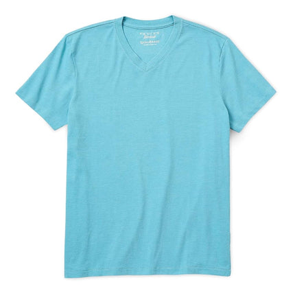 Lucky Brand Men's Venice Burnout V-Neck Tee Shirt T, Delphinium Blue, Medium